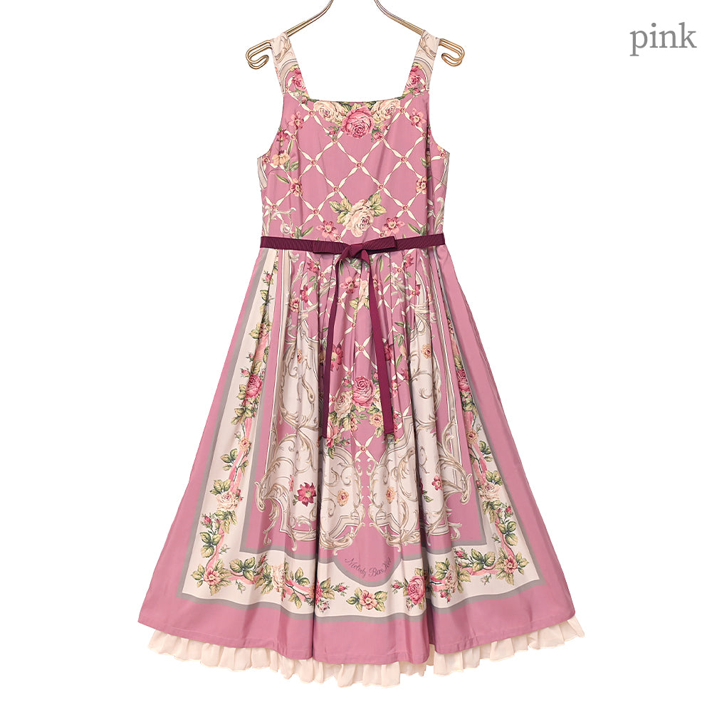 ロゼスカーフジャンパースカート-Melody BasKet(メロディーバスケット