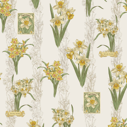 Daffodils blooming in the field V-line dress