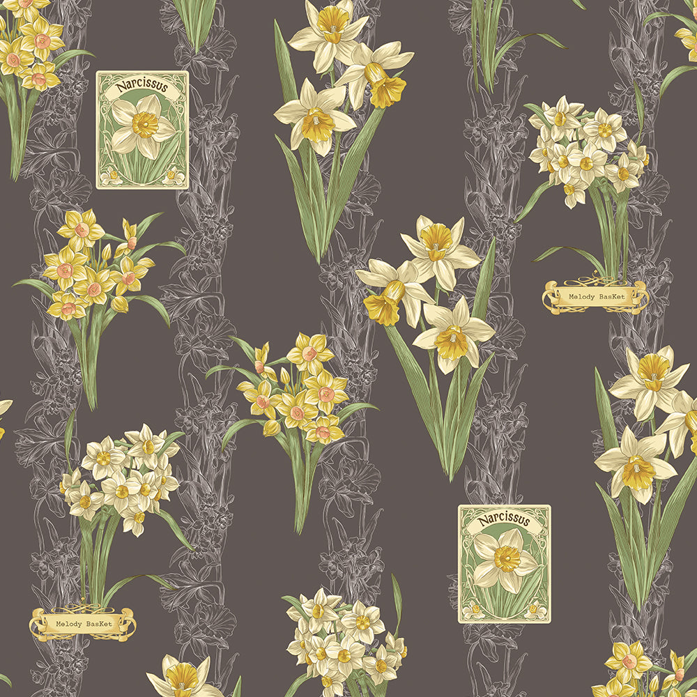 Daffodils blooming in the field V-line dress