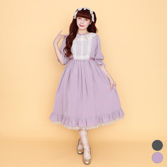 カノン レースカラーワンピース