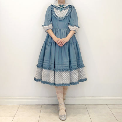 Sonatine lace switching dress