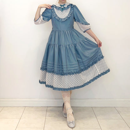 Sonatine lace switching dress