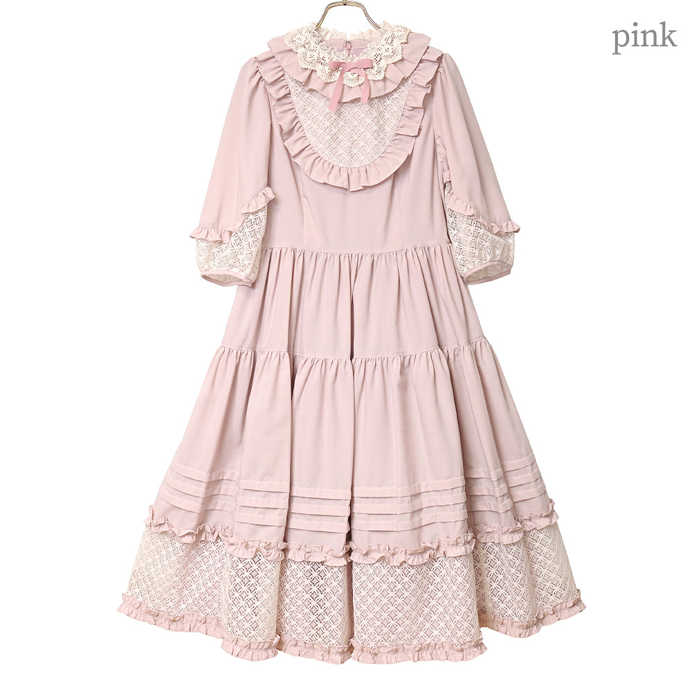 Sonatine lace switching dress