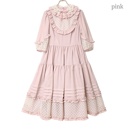 Sonatine lace switching dress