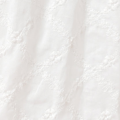 Lattice bouquet embroidery flat collar dress