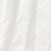 Load image into Gallery viewer, Lattice bouquet embroidery flat collar dress
