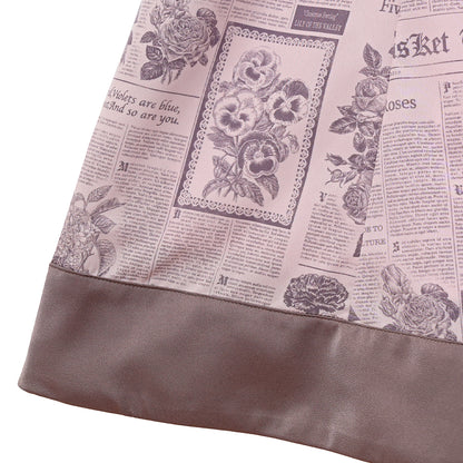 Flower newspaperシャツワンピース