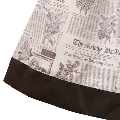 Flower newspaperスカーフカラーワンピース