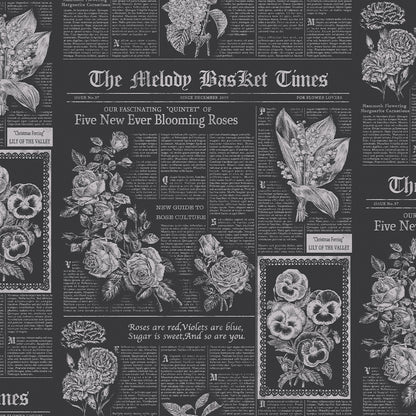 Flower newspaperスカーフカラーワンピース