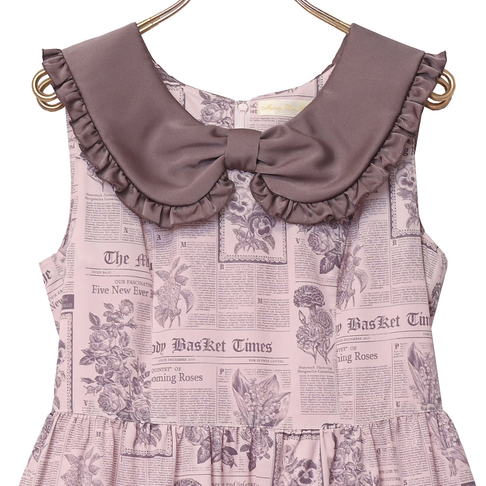 Flower newspaper Jumper dress
