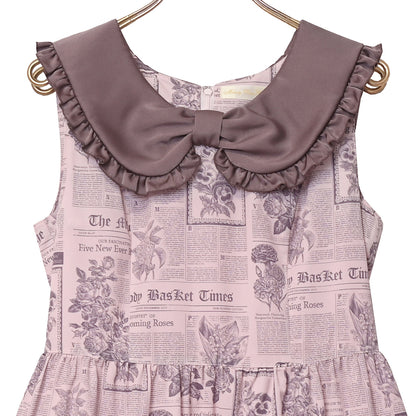 Flower newspaper Jumper dress