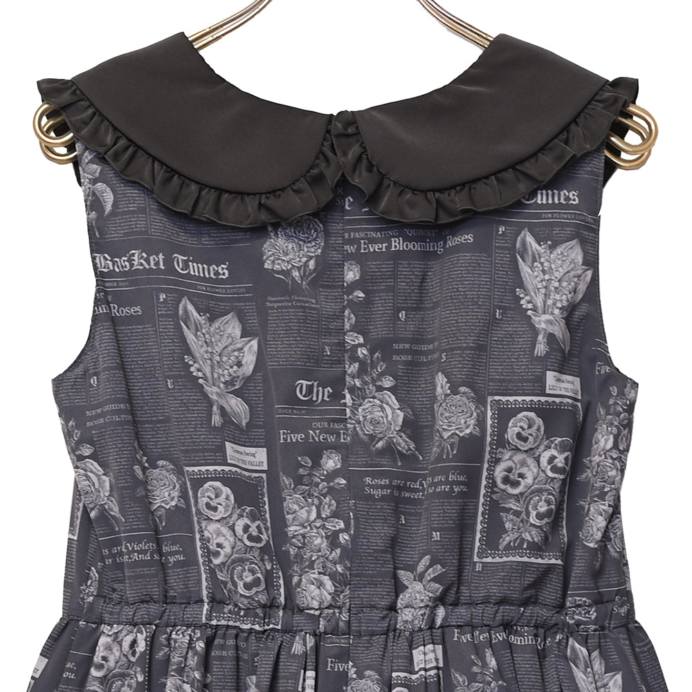 Flower newspaper Jumper dress