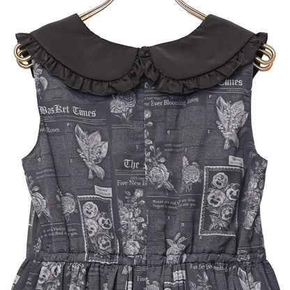 Flower newspaper Jumper dress