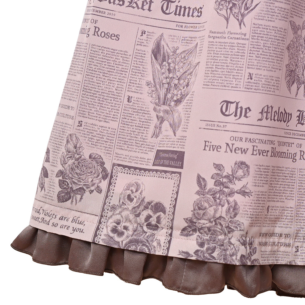 Flower newspaper Jumper dress