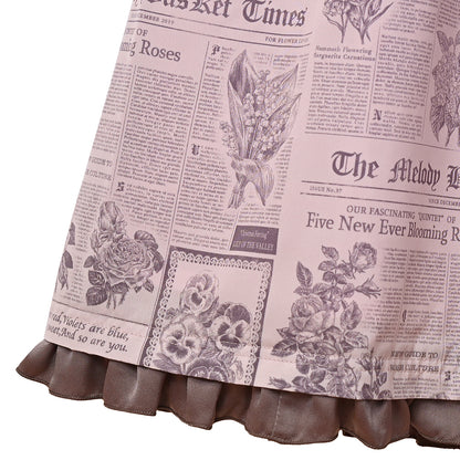 Flower newspaper Jumper dress