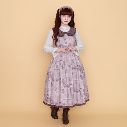 Flower newspaper Jumper dress