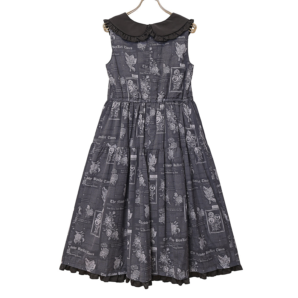 Flower newspaper Jumper dress
