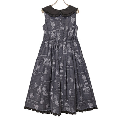 Flower newspaper Jumper dress