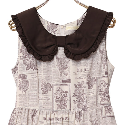 Flower newspaper Jumper dress