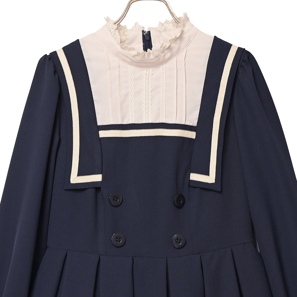 Melody BasKet♡セーラーカラーコート♡サンプル品 グレイスセーラーワンピース-Melody BasKet(メロディーバスケット