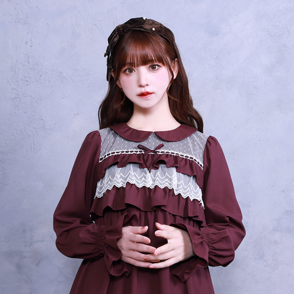 Frill doll high waist dress