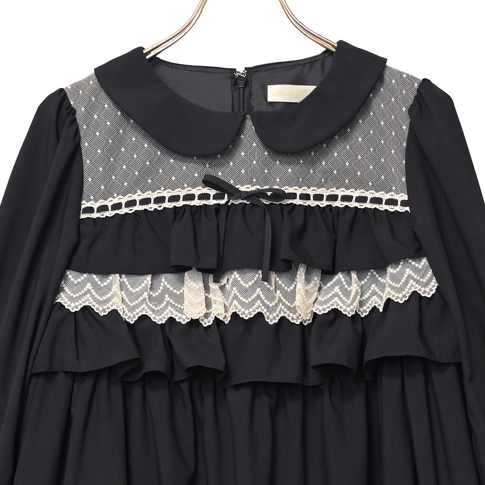 Frill doll high waist dress