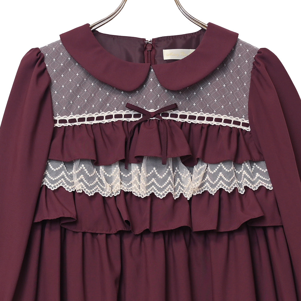 Frill doll high waist dress