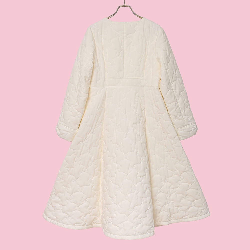 Ribbonキルティングロングコート-Melody BasKet(メロディー