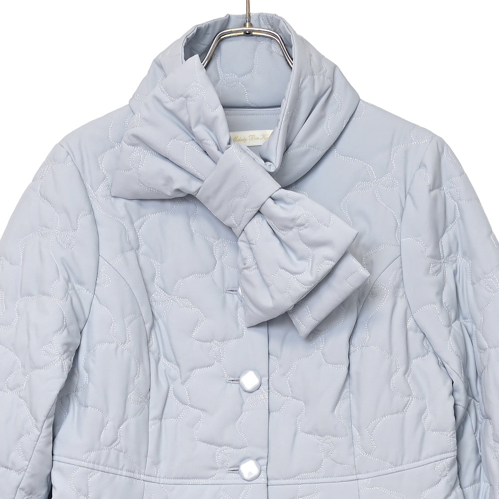 Ribbonキルティングロングコート-Melody BasKet(メロディーバスケット