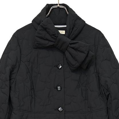 Ribbonキルティングロングコート