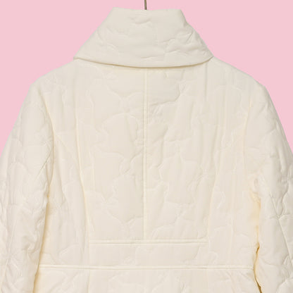 Ribbonキルティングロングコート