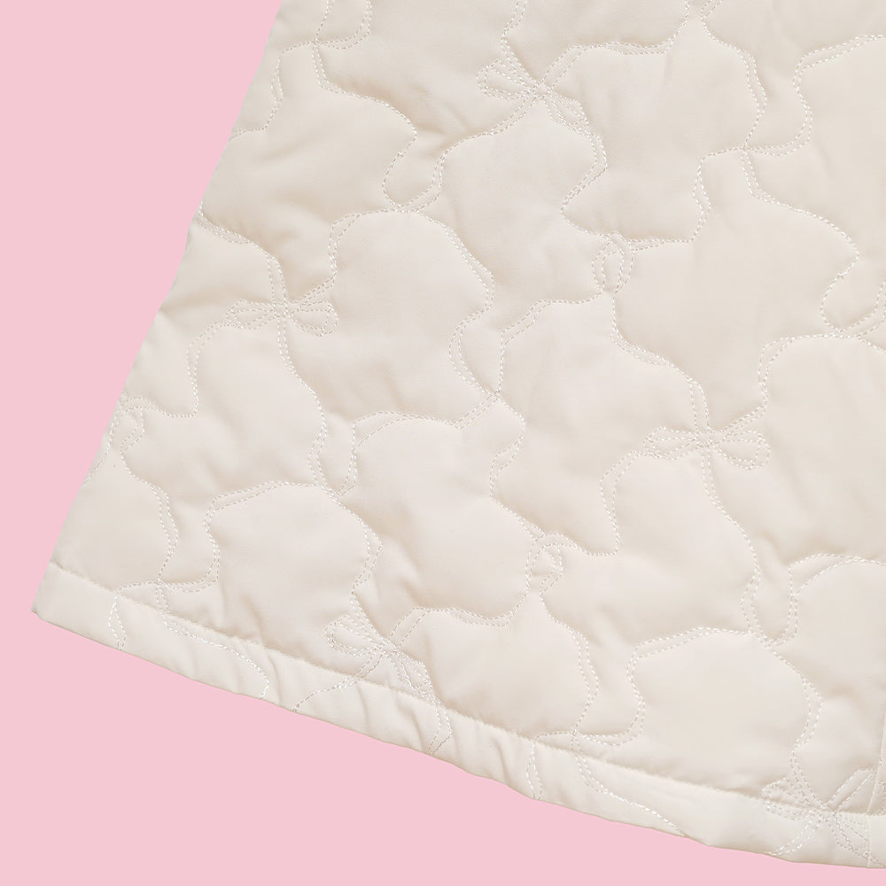 Ribbonキルティングロングコート