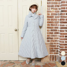 将图片加载到图库查看器，Ribbon quilted long coat
