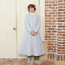 将图片加载到图库查看器，Ribbon quilted long coat
