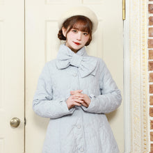 将图片加载到图库查看器，Ribbon quilted long coat
