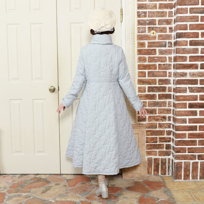 Ribbonキルティングロングコート