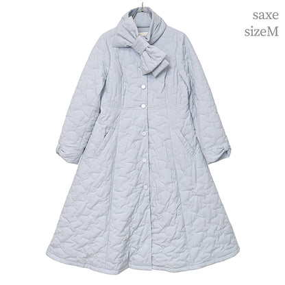 Ribbonキルティングロングコート