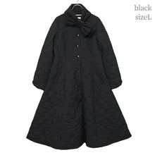 将图片加载到图库查看器，Ribbon quilted long coat
