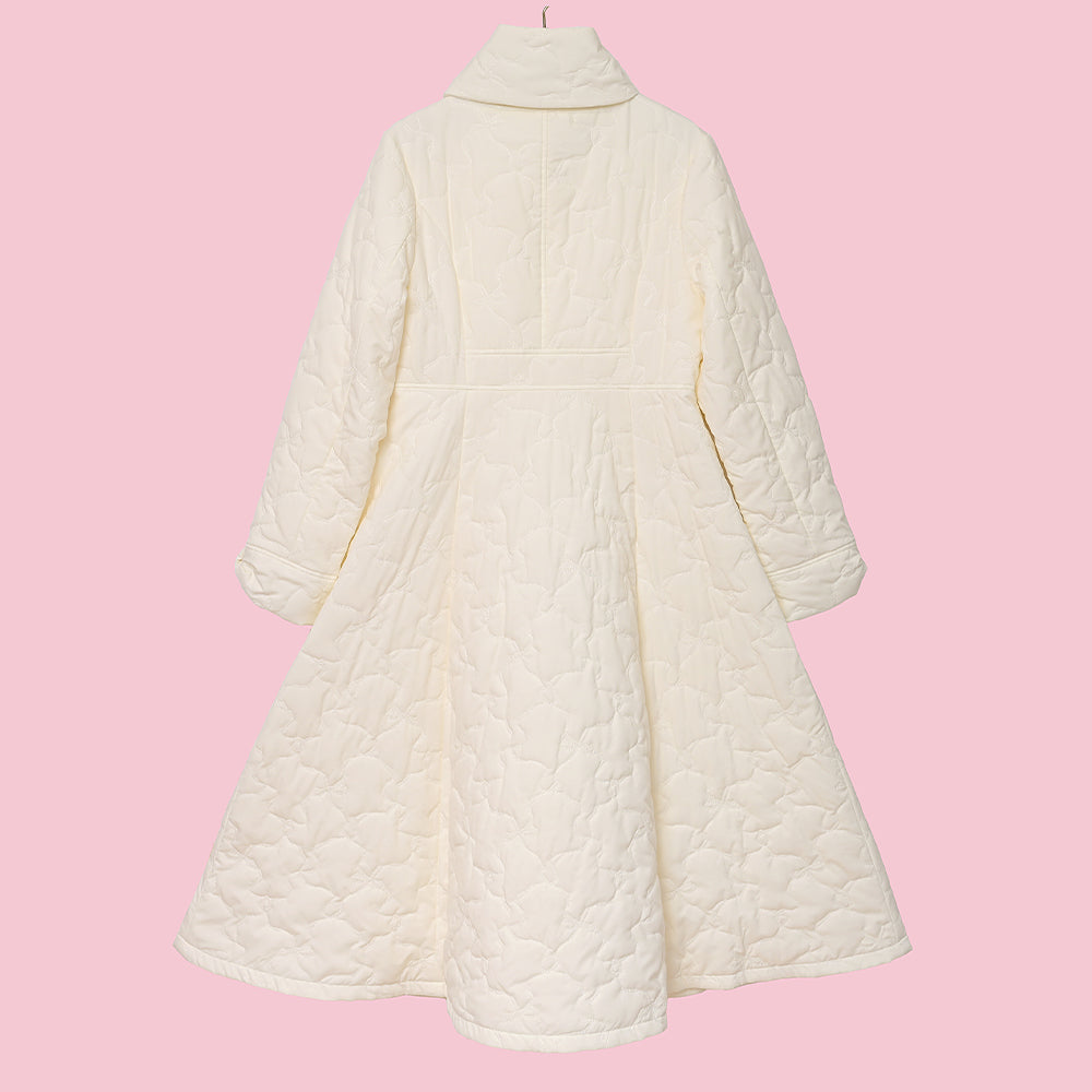 Ribbonキルティングロングコート-Melody BasKet(メロディー