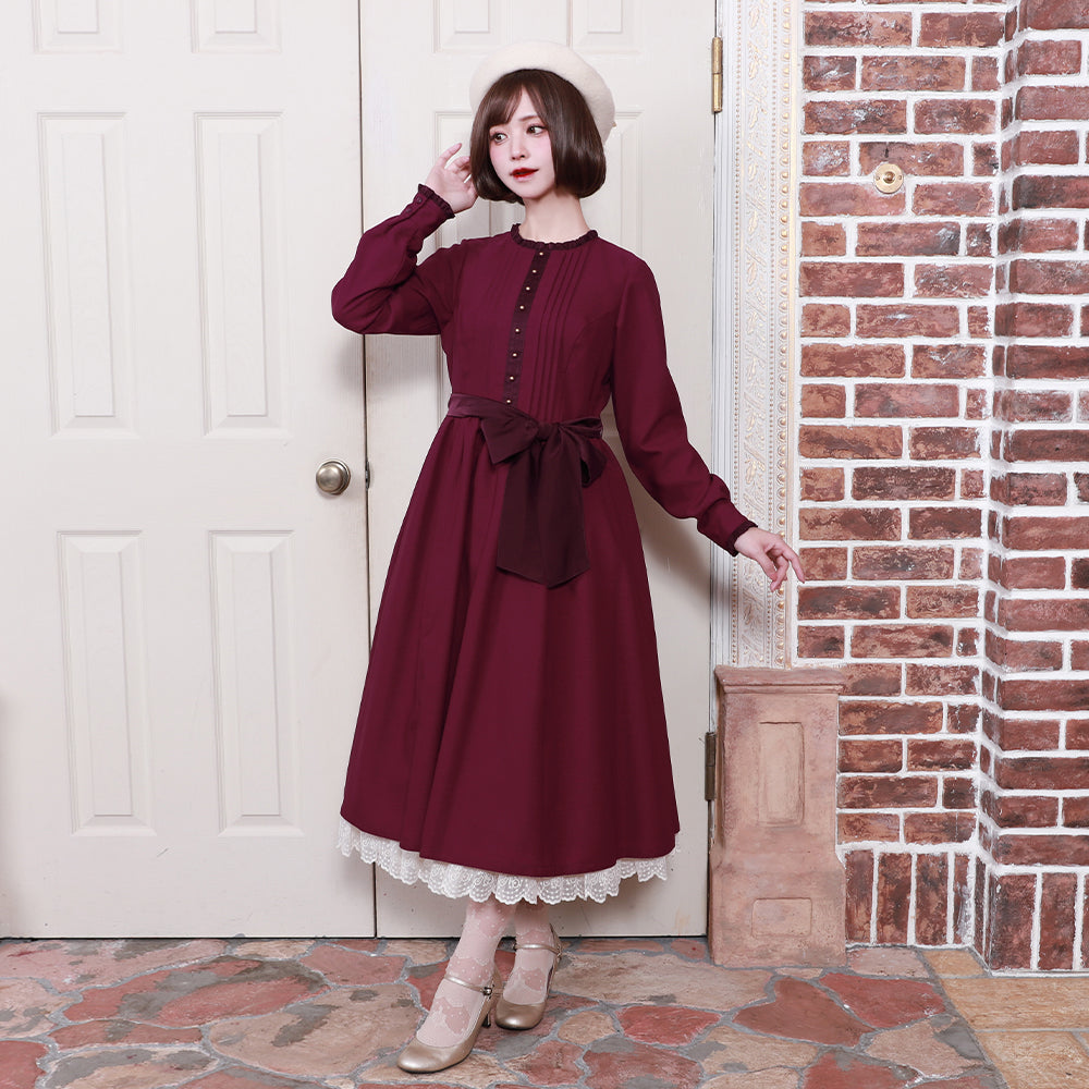 Emma waist ribbon dress