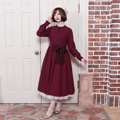 Emma waist ribbon dress