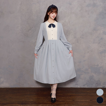 Yoke switch front button dress