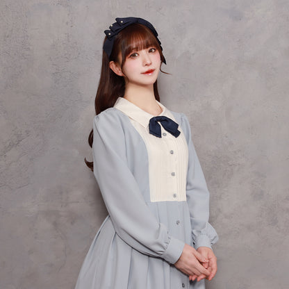 Yoke switch front button dress