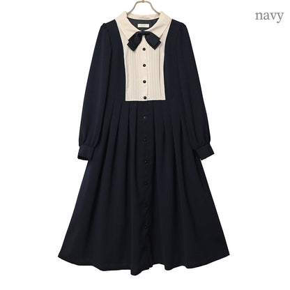 Yoke switch front button dress