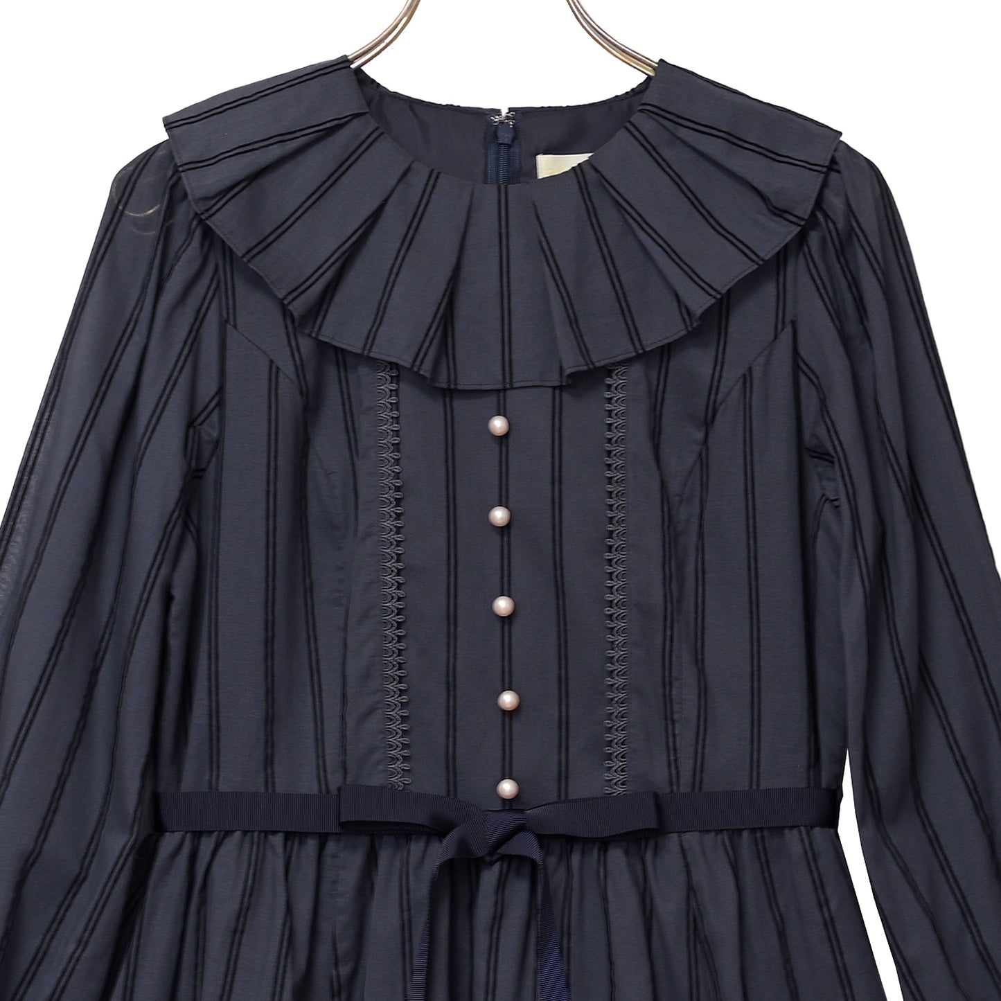 ストライプフロッキーワンピース