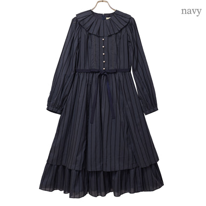 ストライプフロッキーワンピース