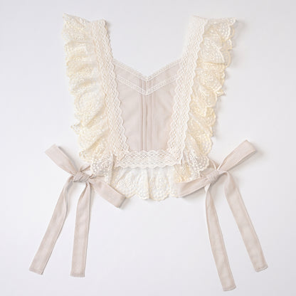 チュールジレ付き別珍ワンピース