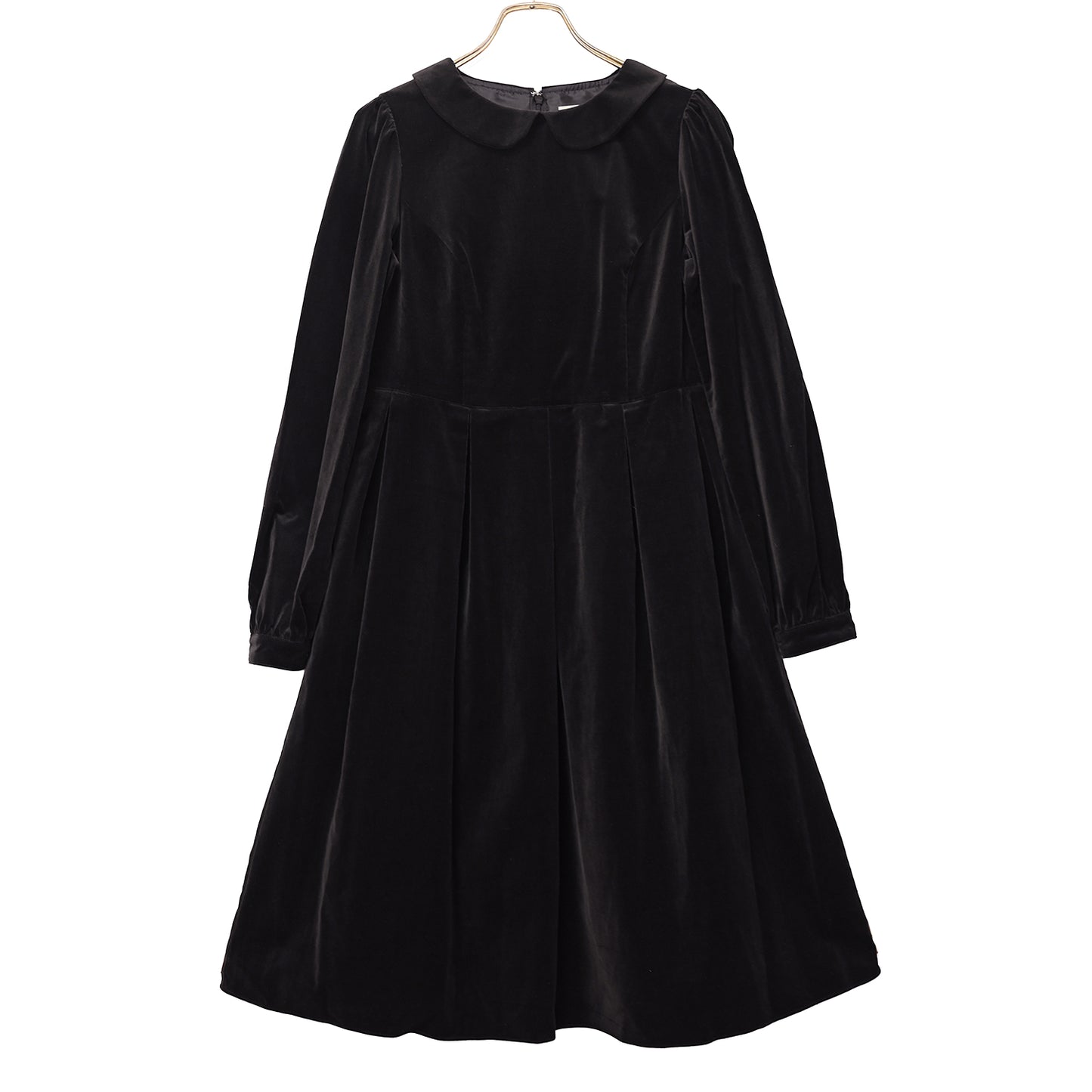 チュールジレ付き別珍ワンピース