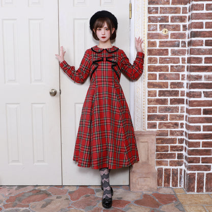 Ribbon tartan dress