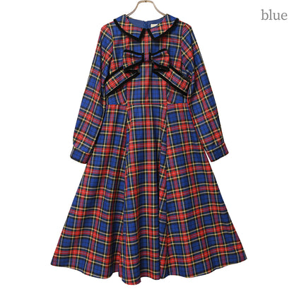 Ribbon tartan dress